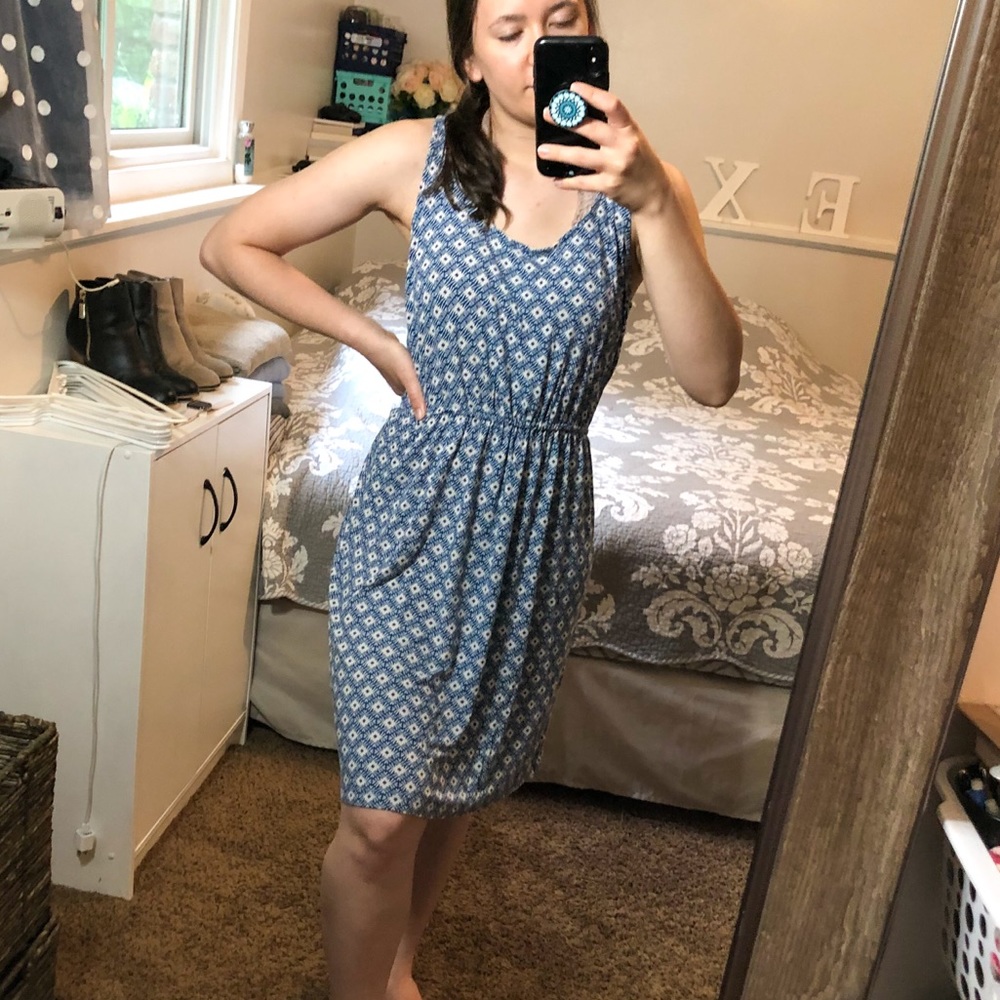 SOLD***Super cute Blue & White Summer Dress